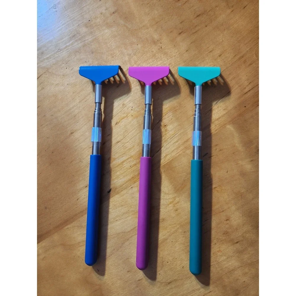 3 Pack Extendable Back Scratcher,‎ Stainless Steel Portable Telescoping Back